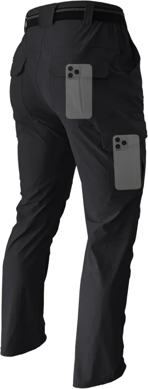 Men's Hiking Cargo Work Pants Lightweight Waterproof Quick Dry Camping Fishing Travel Outdoor Pants