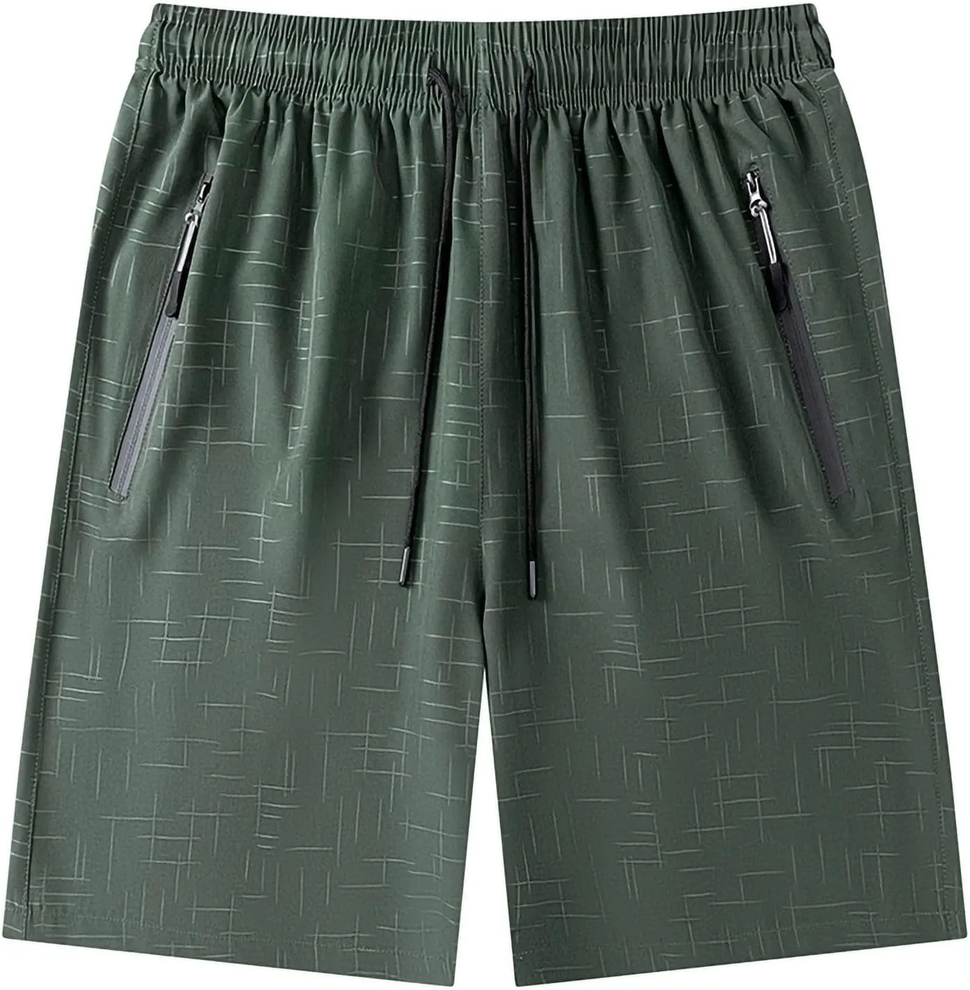 Men's Ice Silk Shorts Quick Dry with Pockets Athletic Workout Casual Breathable Lightweight Outdoor Beach Trunks