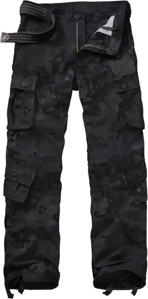 Men's Outdoor Hiking Pants, Tactical Pants Lightweight Casual Work Ripstop Cargo Pants for Men with Pockets