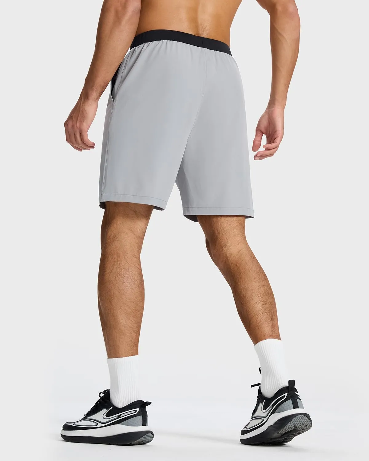 Men's Running Athletic Workout Gym Shorts Lightweight Quick Dry for Men Active with Hidden Zip Pocket