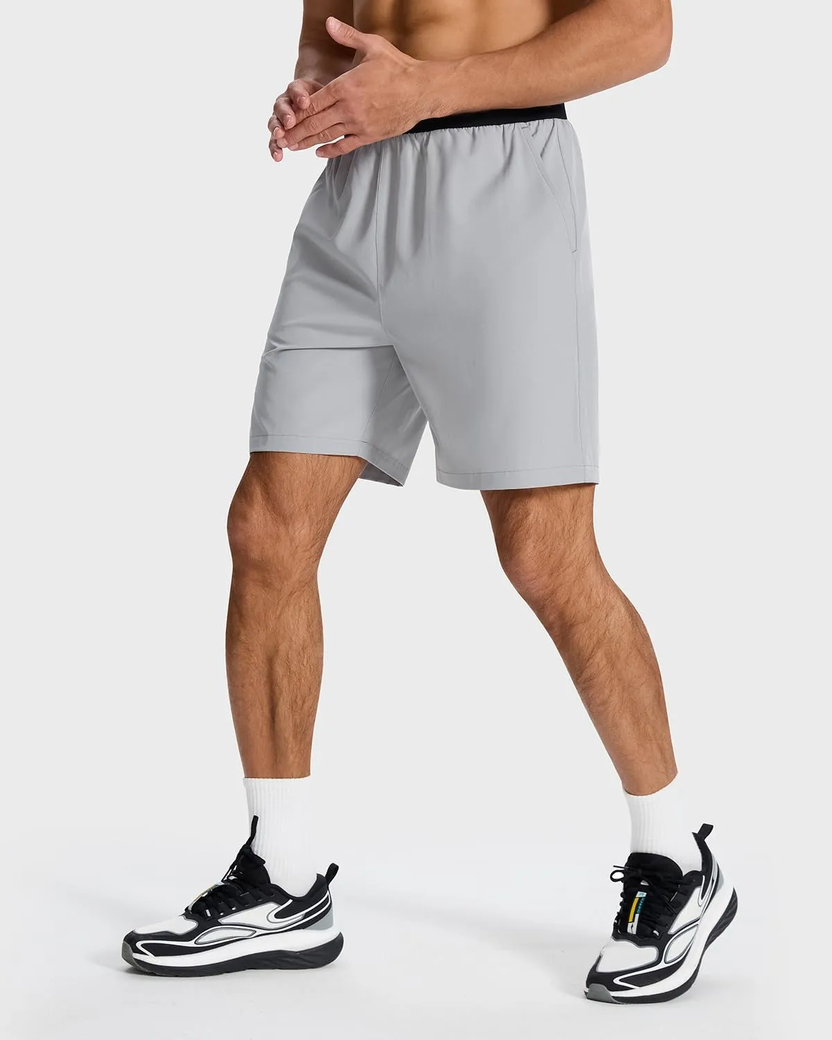 Men's Running Athletic Workout Gym Shorts Lightweight Quick Dry for Men Active with Hidden Zip Pocket