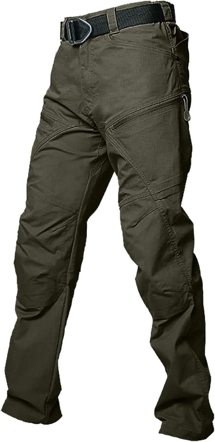 Mens Tactical Pants Camo Hiking Stretch Pants Hunting Construction Moisture Wicking Pant with Pockets