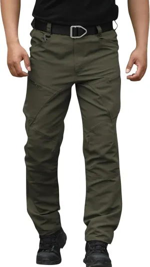 Mens Tactical Pants Camo Hiking Stretch Pants Hunting Construction Moisture Wicking Pant with Pockets