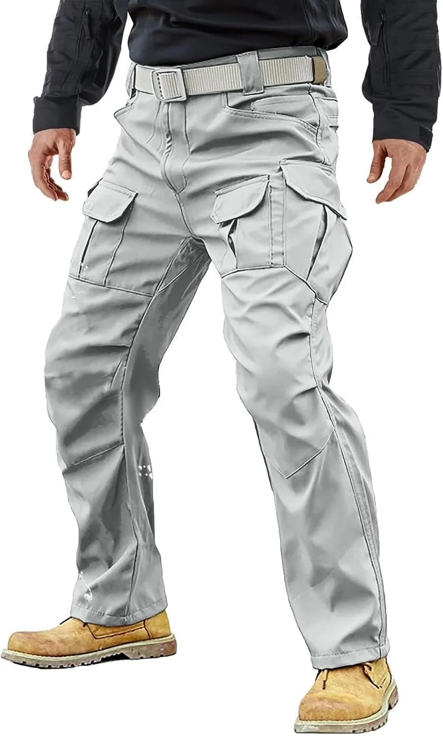 Mens Tactical Pants Work Camo Relaxed Fit Pants Hunting Hiking Moisture Wicking Pant with Pockets