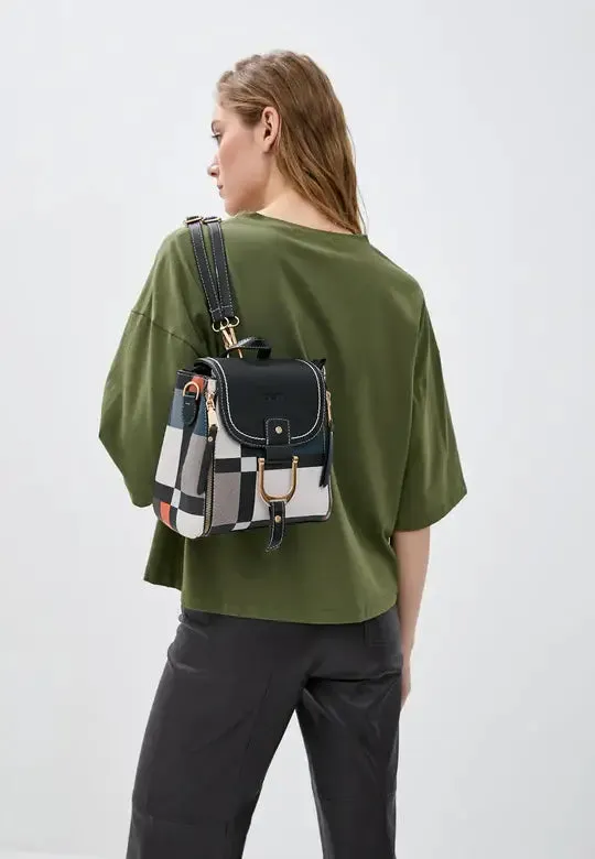 Mini Convertible Backpack Small Purse for Women Dasti (Beige)