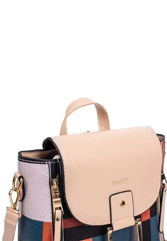 Mini Convertible Backpack Small Purse for Women Dasti (Beige)