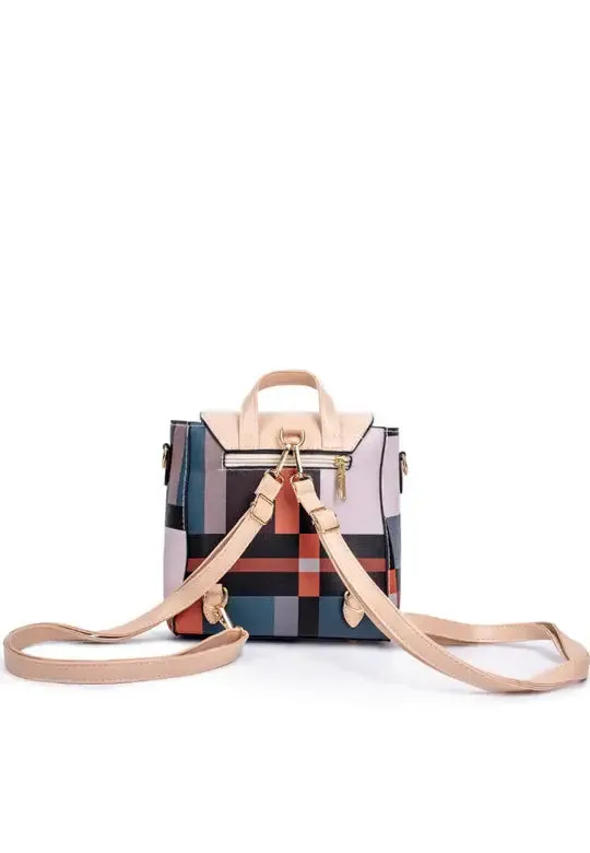 Mini Convertible Backpack Small Purse for Women Dasti (Beige)
