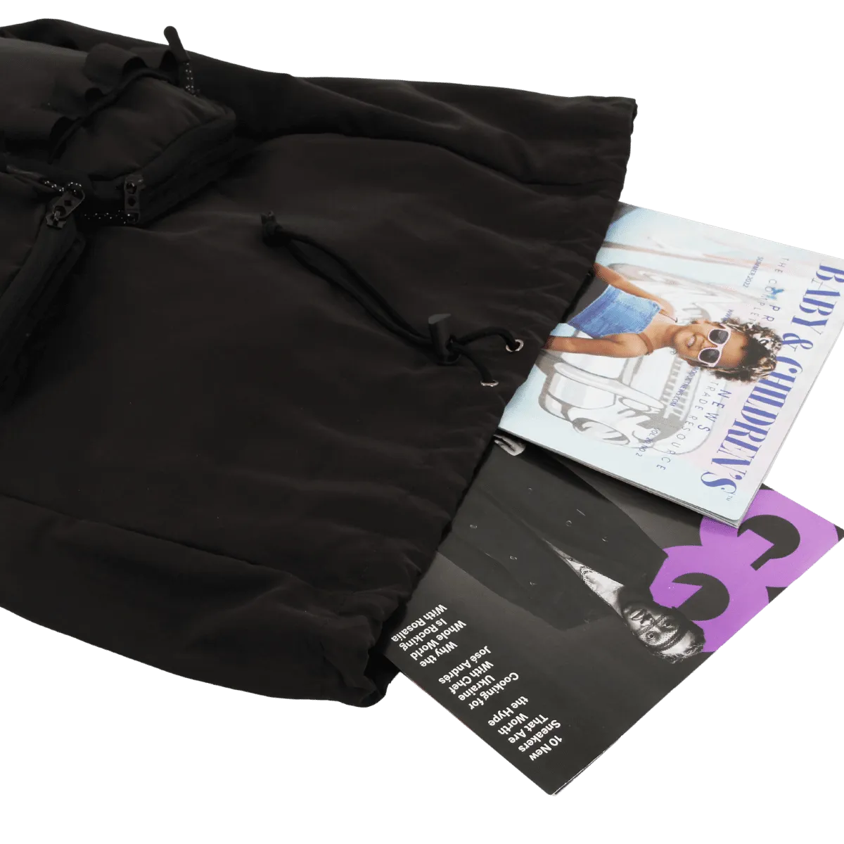 Mod Premium Drawstring Backpack in Black