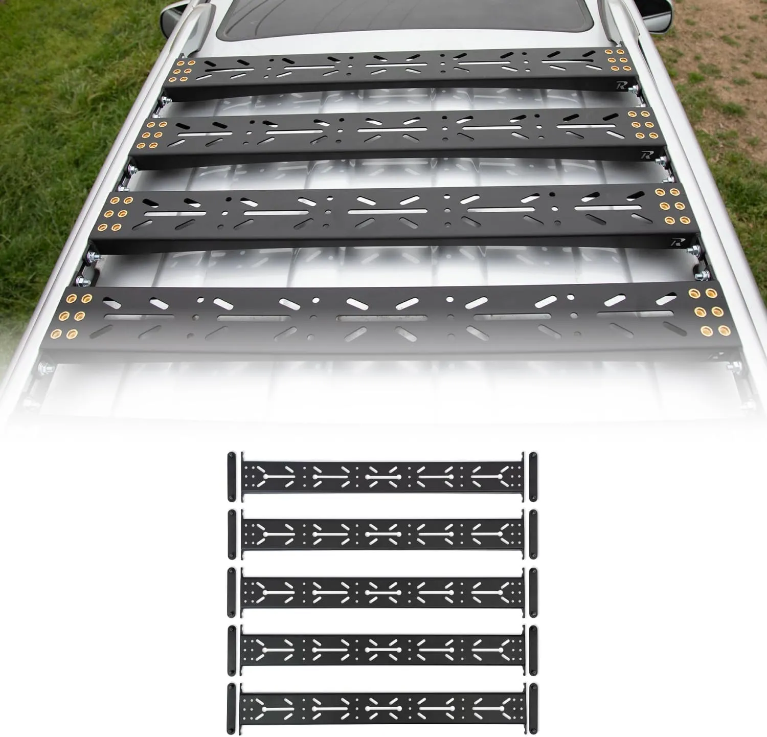 Modular Factory Roof Rail Cross Bar Supports for Lexus GX 470 | Designed to Support Weight of Roof Top Tents and Additional Adventure Cargo | Resistant to Weather and UV Damage | Made in The USA