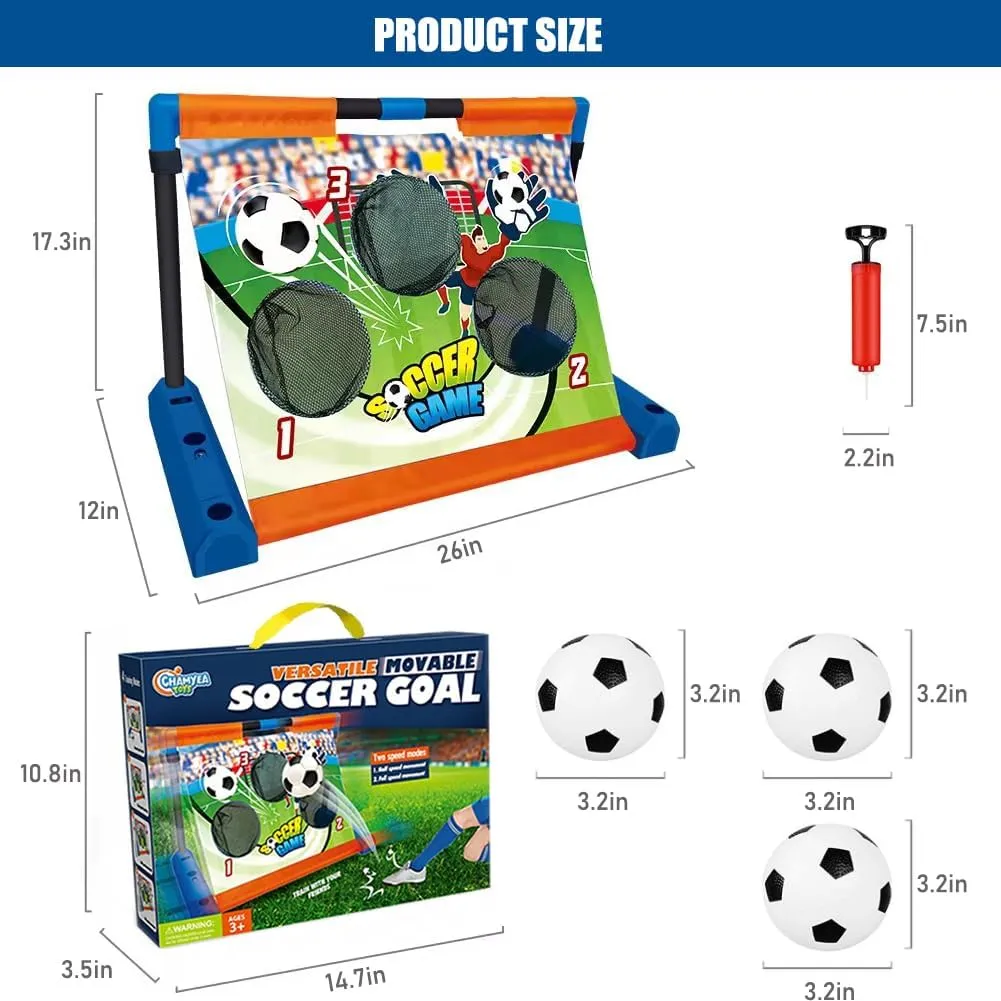 Movable Soccer Goal Bean Bag Toss Game Toy Outdoor Toss Game, Family Party Party Supplies for Kids, Gift for Boys Birthday or Christmas for Toddlers Ages 3 4 5 6 Year Old
