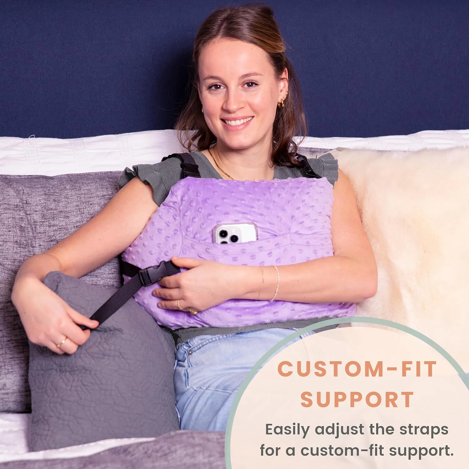 MOYOAMA Post Mastectomy Pillow - Mastectomy Pillows Post Op, Breast Pillow for Breast Surgery Recovery Supplies and Lumpectomy Recovery Supplies, After Mastectomy Must Haves, Breast Reduction Pillow