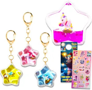 My Little Pony Tsunameez Keychains Bundle - 3 Pack Tsunameez My Little Pony Keychains with Stickers | Random Selection, No Duplicates
