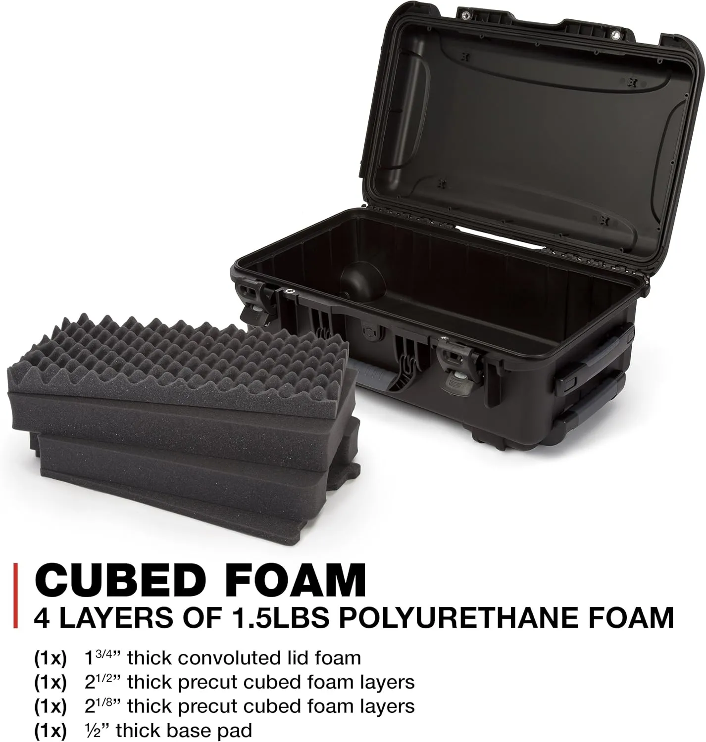 NANUK Wheeled Series 935 Lightweight NK-7 Resin Waterproof Protective Case and Foam Insert - Black