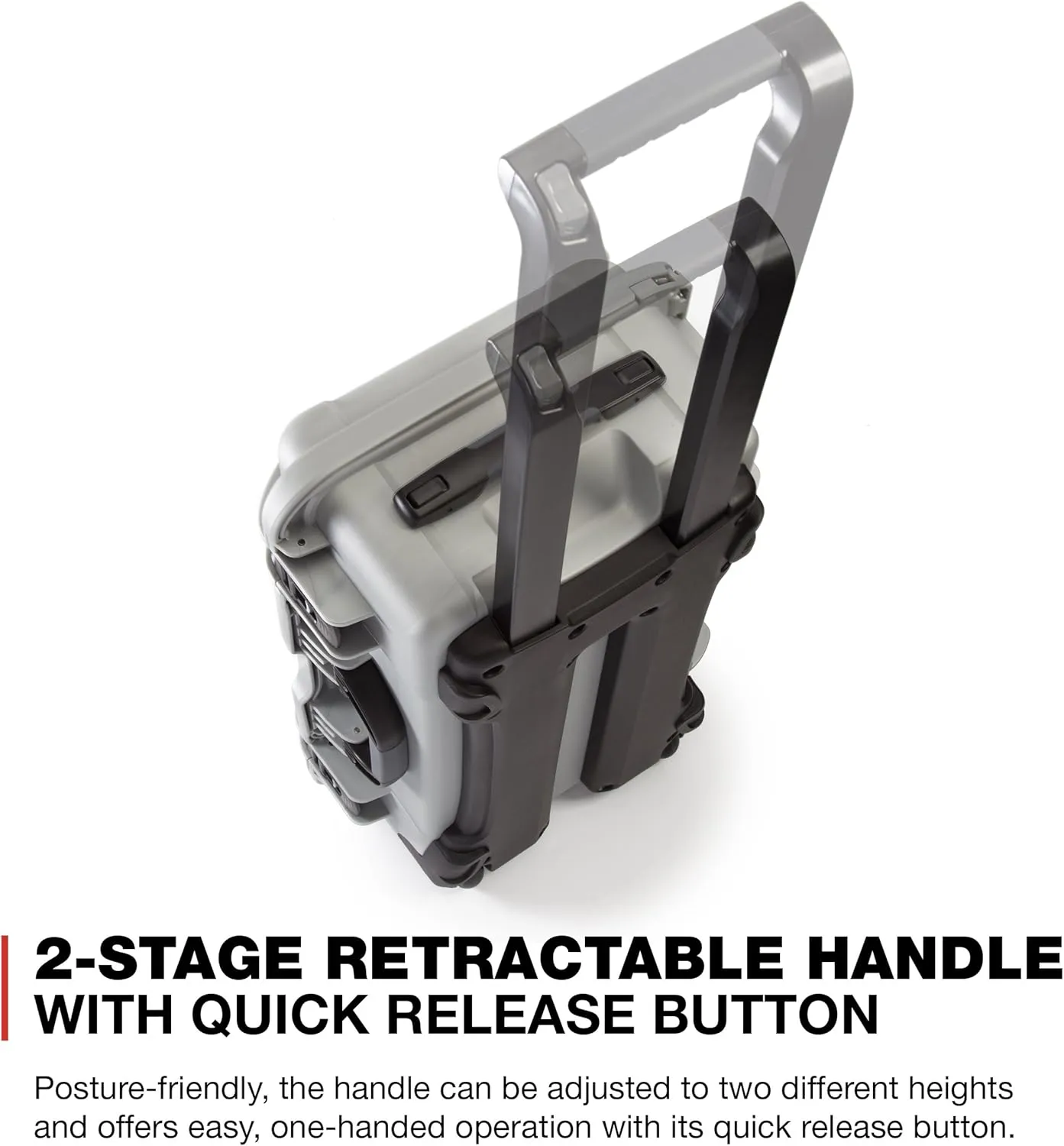 NANUK Wheeled Series 935 Lightweight NK-7 Resin Waterproof Protective Case and Foam Insert - Silver