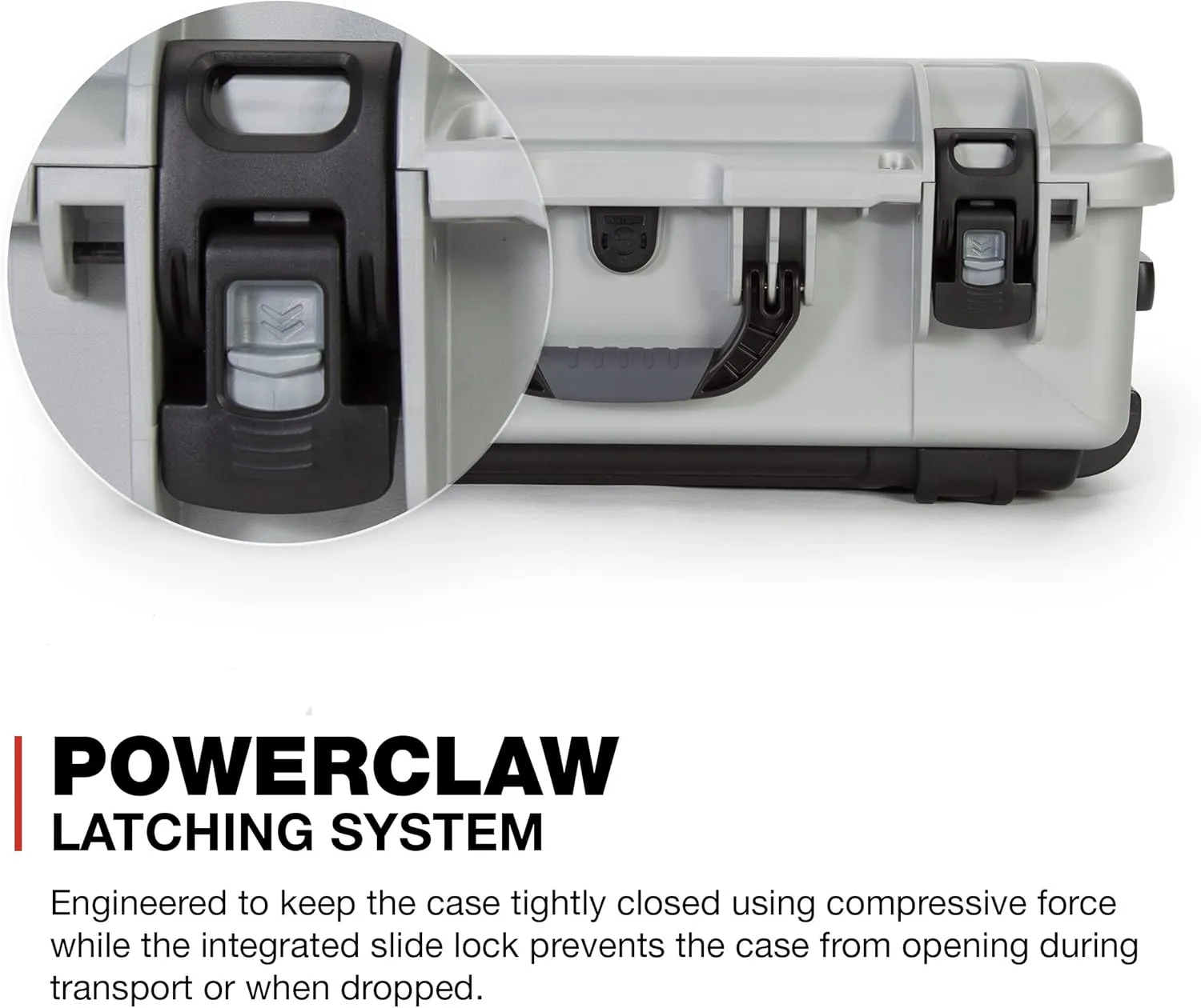 NANUK Wheeled Series 935 Lightweight NK-7 Resin Waterproof Protective Case and Foam Insert - Silver