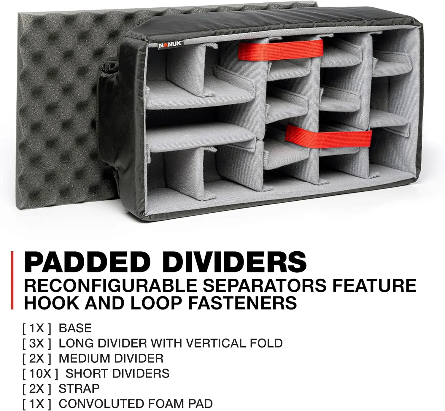NANUK Wheeled Series 935 Lightweight NK-7 Resin Waterproof Protective Case and Padded Divider - Graphite