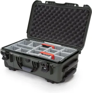 NANUK Wheeled Series 935 Lightweight NK-7 Resin Waterproof Protective Case and Padded Divider - Olive