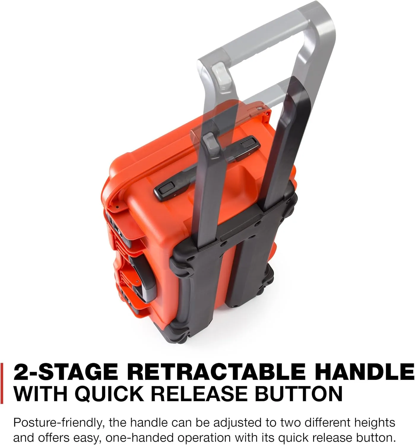 NANUK Wheeled Series 935 Lightweight NK-7 Resin Waterproof Protective Case and Padded Divider - Orange