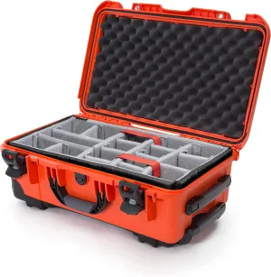 NANUK Wheeled Series 935 Lightweight NK-7 Resin Waterproof Protective Case and Padded Divider - Orange