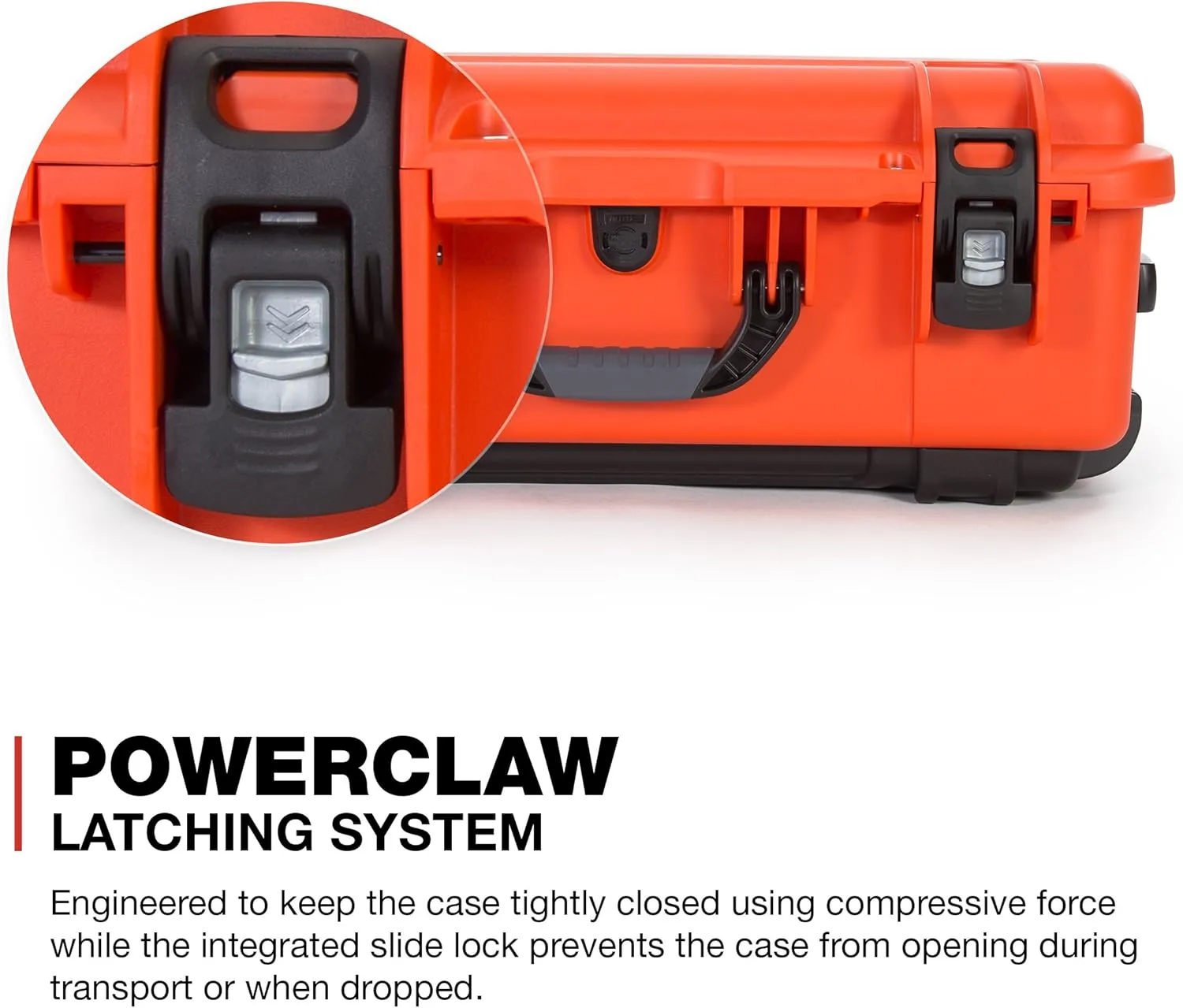 NANUK Wheeled Series 935 Lightweight NK-7 Resin Waterproof Protective Case and Padded Divider - Orange