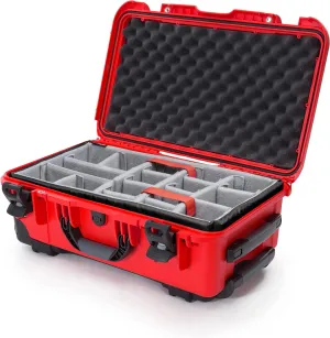 NANUK Wheeled Series 935 Lightweight NK-7 Resin Waterproof Protective Case and Padded Divider - Red
