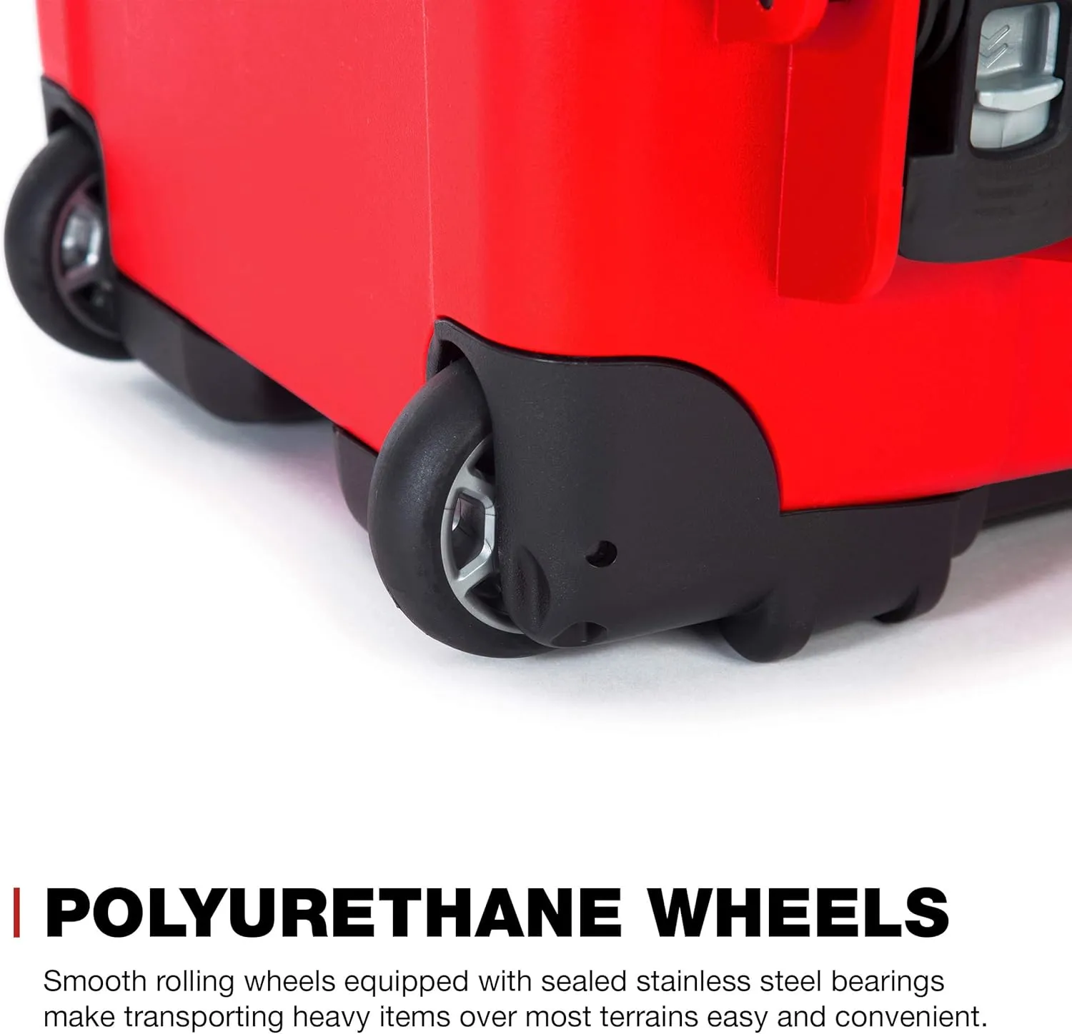 NANUK Wheeled Series 935 Lightweight NK-7 Resin Waterproof Protective Case and Padded Divider - Red
