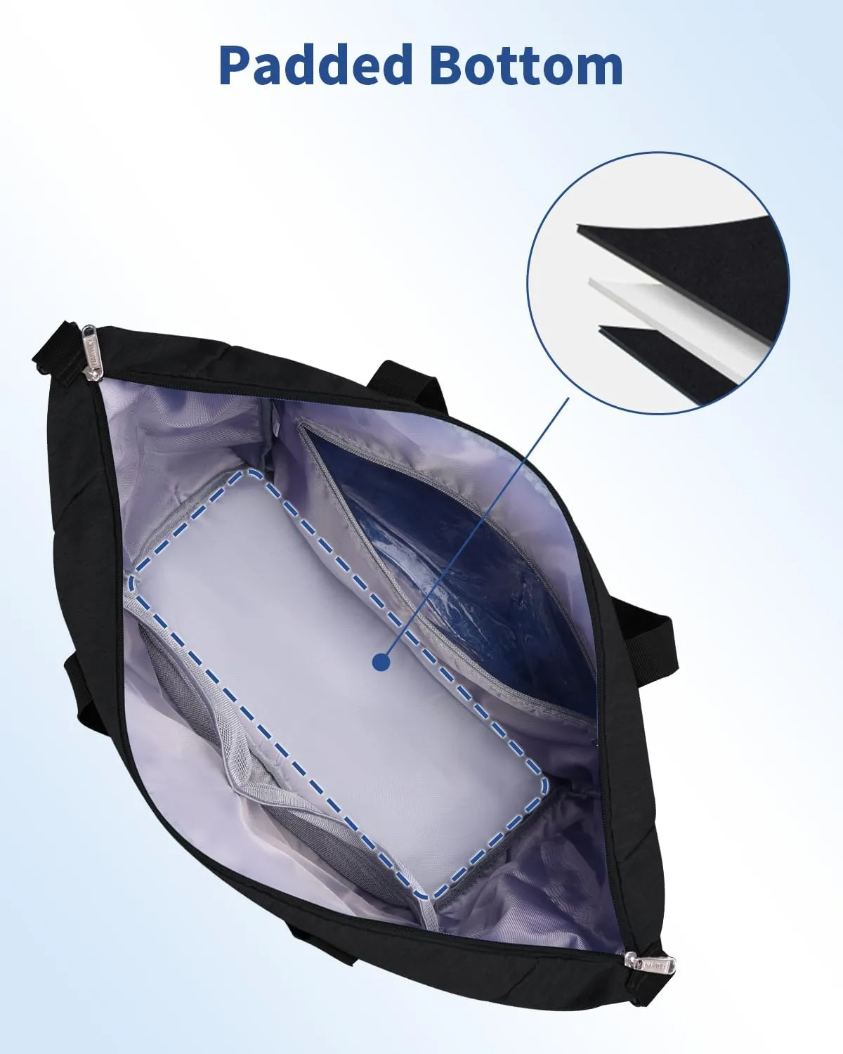 Narwey 18x14x8 Inches Travel Bag Spirit Airlines Frontier Personal Item Bag, Travel Duffel With Wet Pocket Carry on Bag for Airplane Underseat Duffle Overnight for Women and Men (Black)