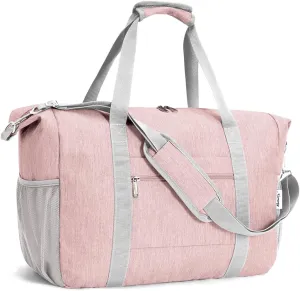 Narwey 18x14x8 Inches Travel Bag Spirit Airlines Frontier Personal Item Bag, Travel Duffel With Wet Pocket Carry on Bag for Airplane Underseat Duffle Overnight for Women and Men (Pink)