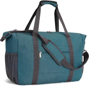 Narwey 18x14x8 Inches Travel Bag Spirit Airlines Frontier Personal Item, Travel Duffel With Wet Pocket Carry on Bag for Airplane Underseat Duffle Overnight for Women and Men (Teal)