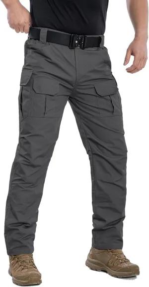 NAVEKULL Men's Outdoor Tactical Pants Rip Stop Lightweight Waterproof Military Combat Cargo Work Hiking Pants