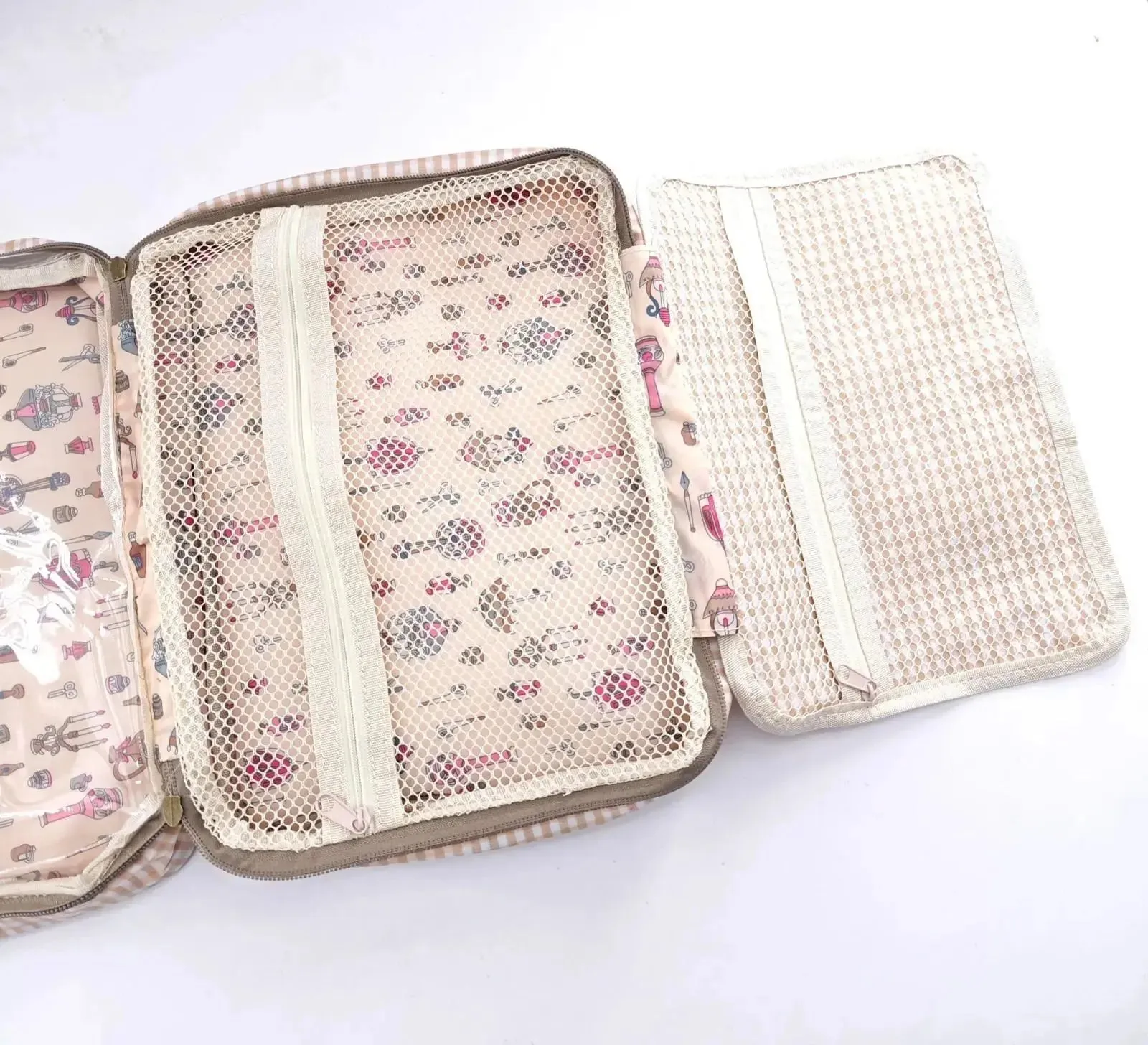 Neceser Maxi compartimentos waterproof Vichy Gris Bags Garden