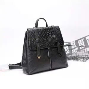 New Arrival Office Ladies Weave Leather Backpacks Fashion Girls  Convertible