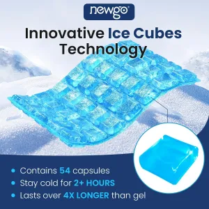 NEWGO Flexible Lower Back Ice Pack Wrap – 2 Hours Long-Lasting Cold Therapy for Back Pain Relief, Injuries, Sciatica & Swelling, Reusable Gel Ice Pack with Adjustable Straps