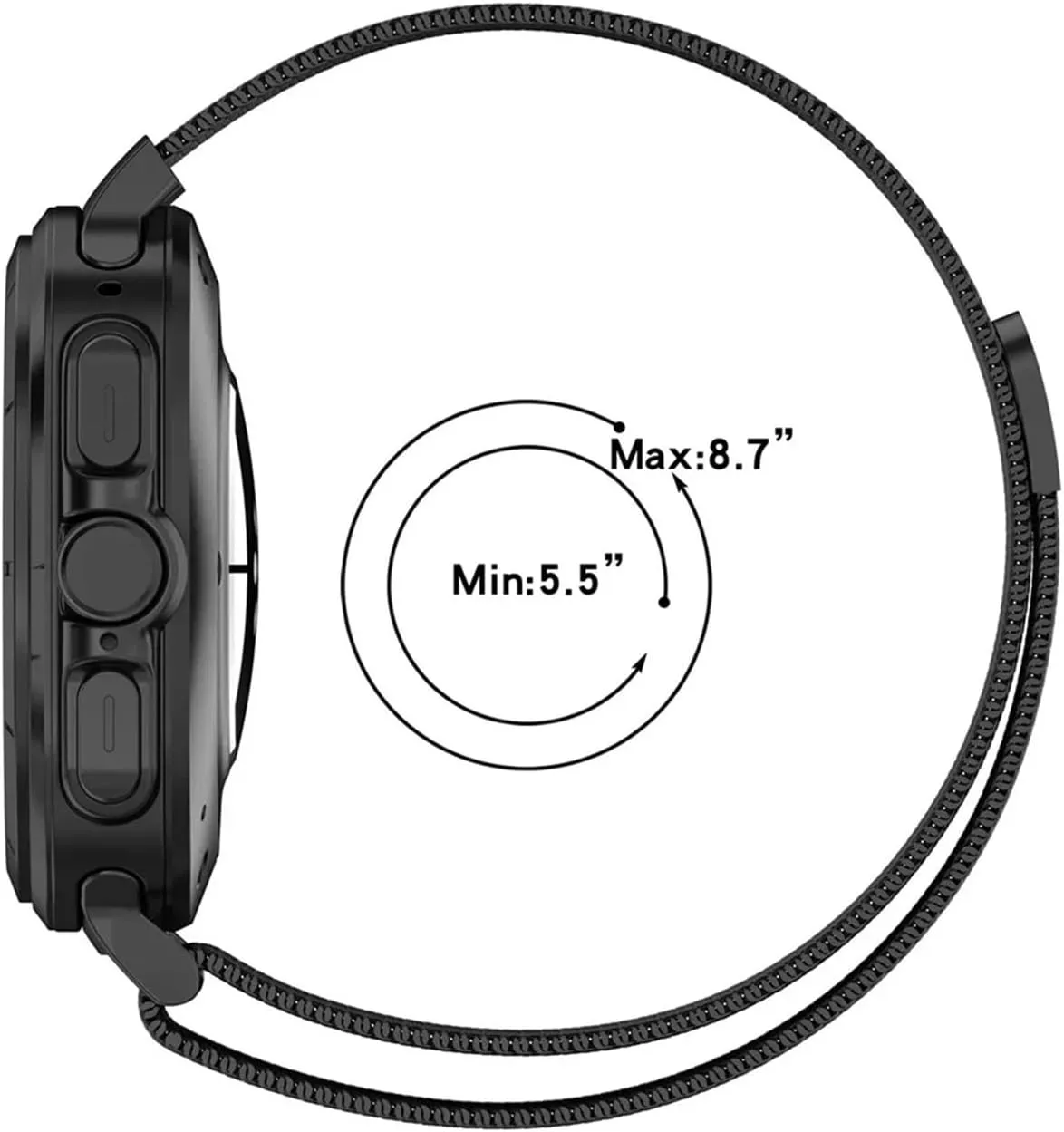 No Gaps Loop Metal Strap for Galaxy Watch 7 Ultra 47mm Band Watch 7 Ultra Bracelet Curved End Stainless Steel Watchbands