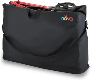 NOVA Medical Products Extra-Large Carry & Travel Bag for Rollator Walkers & Transport Chairs, Black, 1 Count