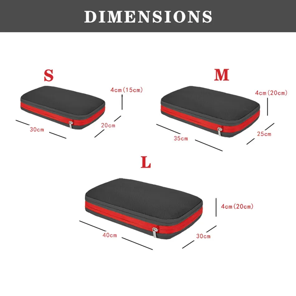 Nylon Double Layer Portable Compression Packing Cubes