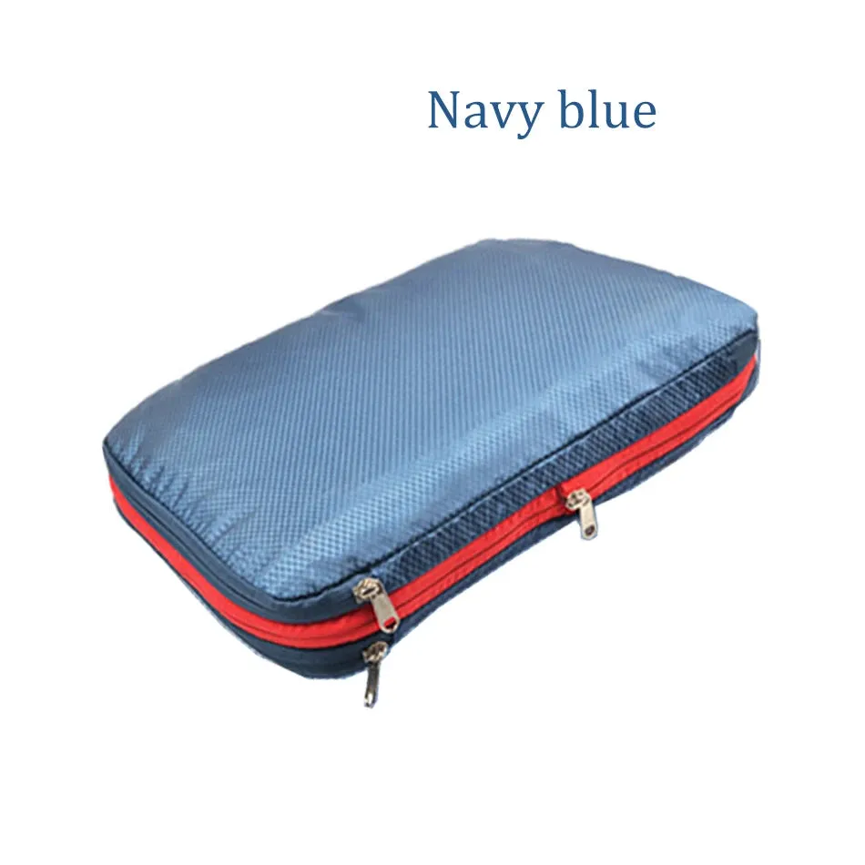 Nylon Double Layer Portable Compression Packing Cubes