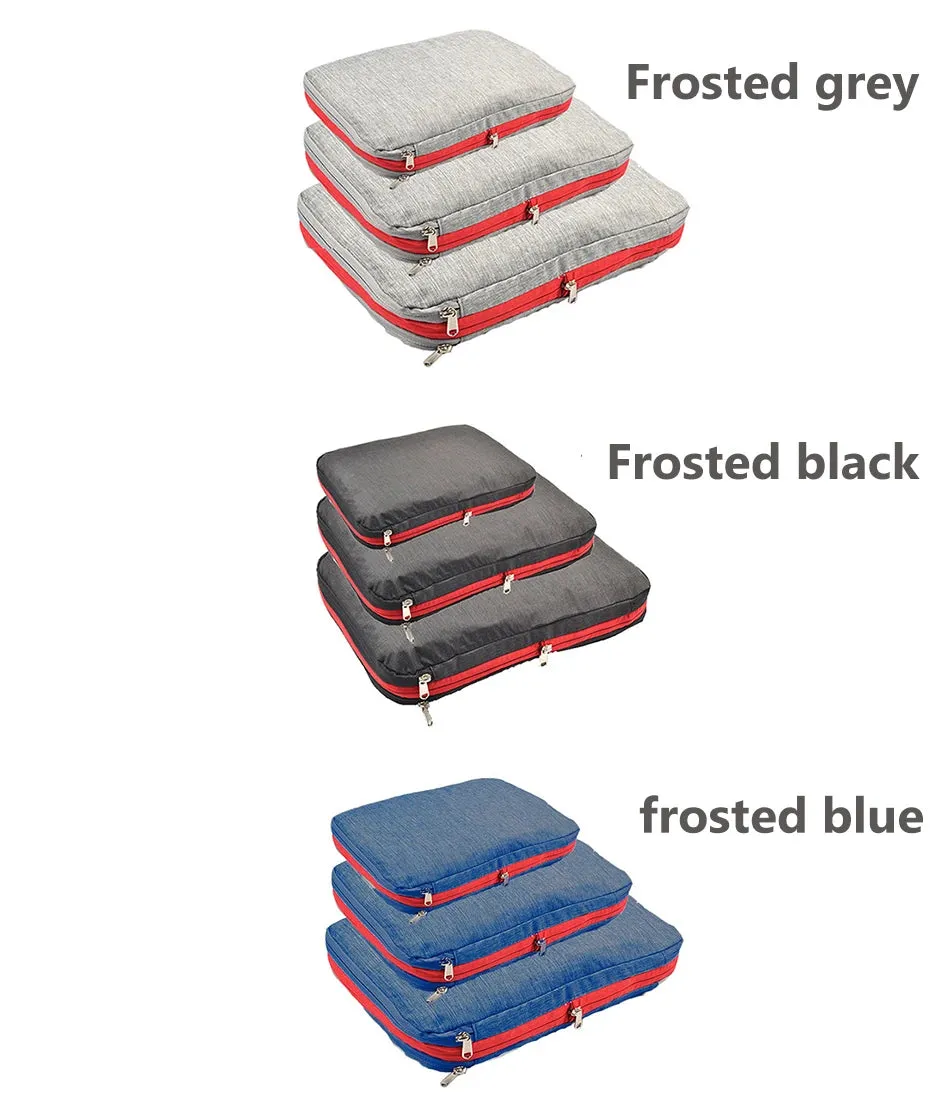 Nylon Double Layer Portable Compression Packing Cubes