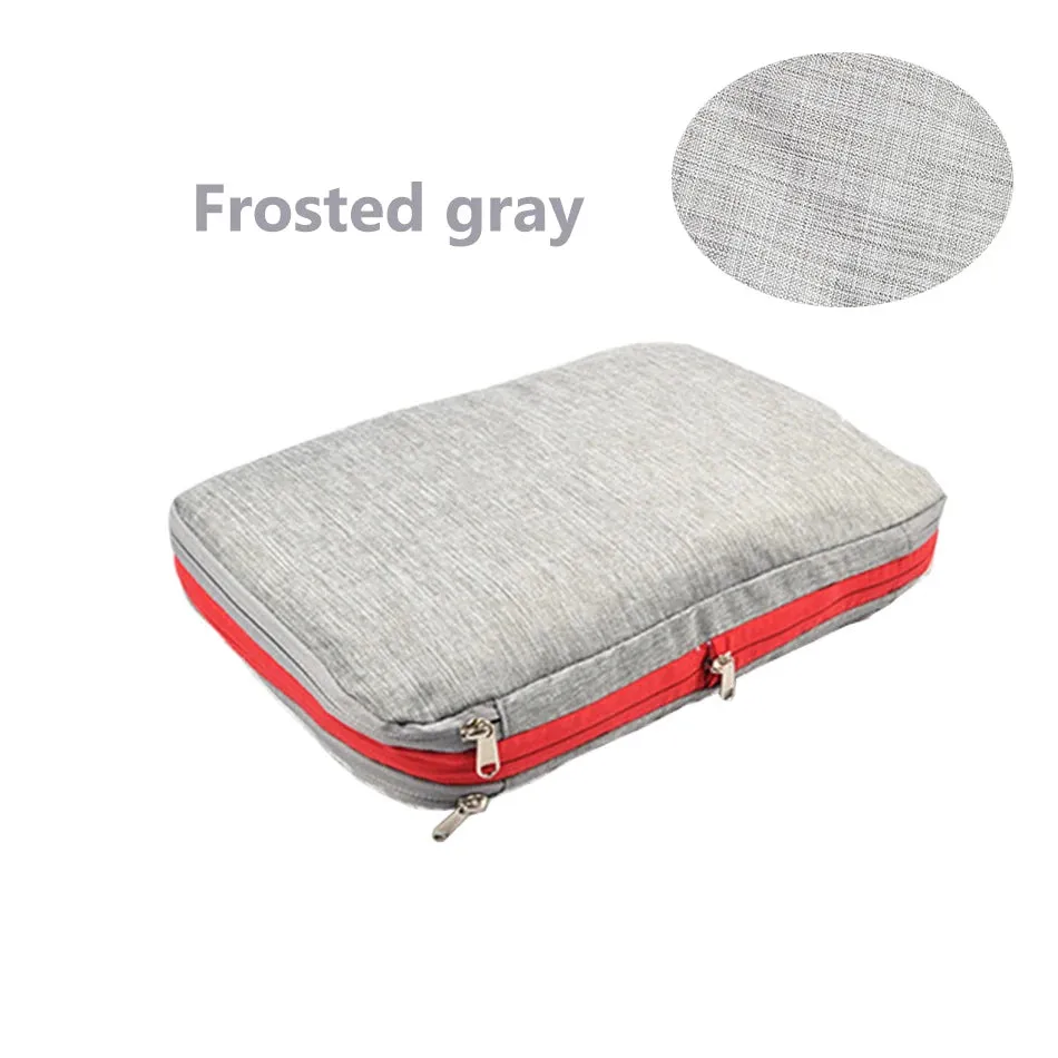 Nylon Double Layer Portable Compression Packing Cubes