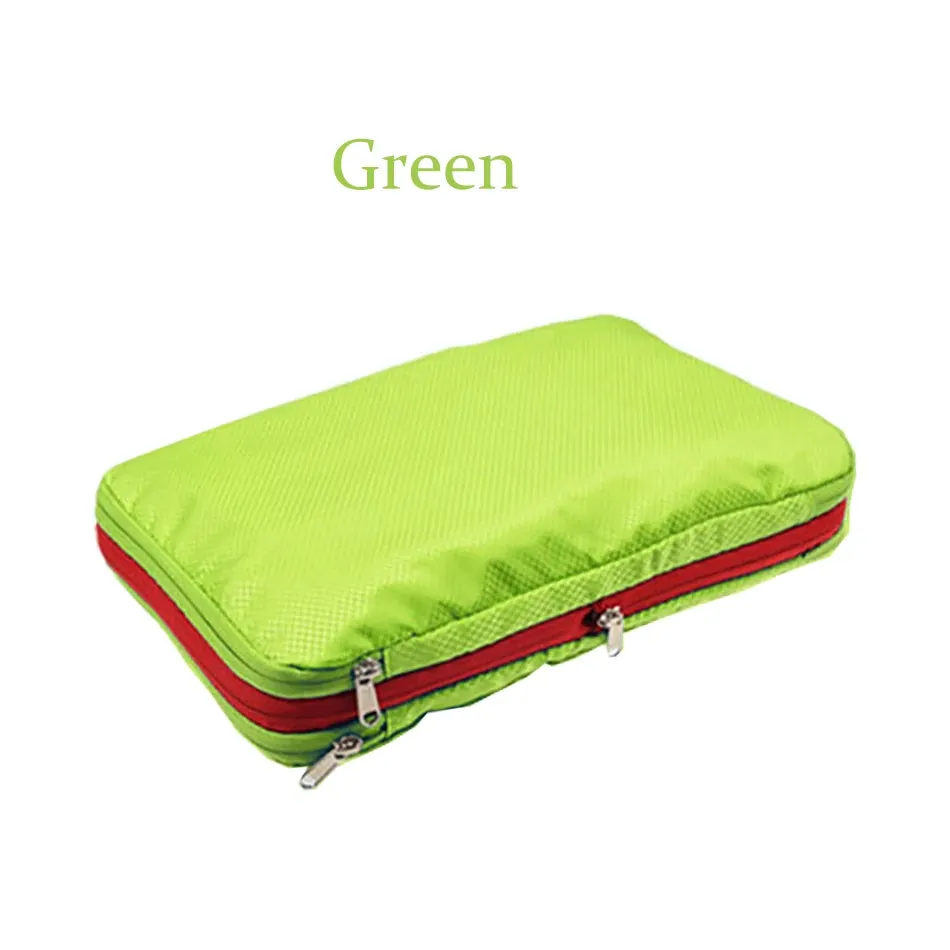 Nylon Double Layer Portable Compression Packing Cubes
