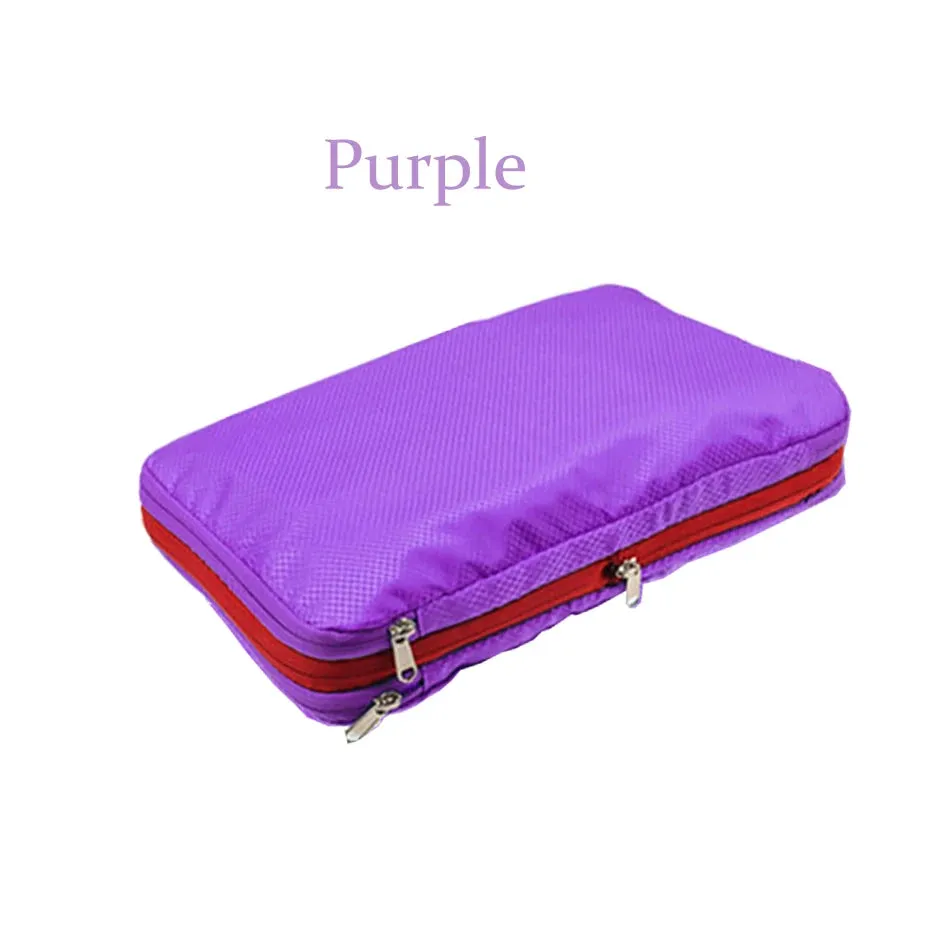 Nylon Double Layer Portable Compression Packing Cubes