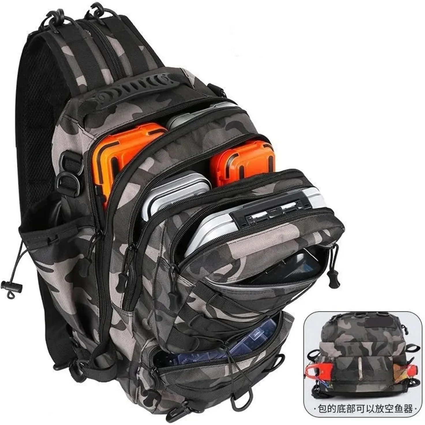 Nylon Waterproof Outdoor Sports Camping Hiking Trekking Fishing Hunting Backpack(A)