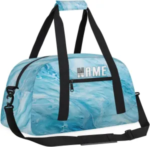 Ocean Waves Summer Kids Overnight Bags Personalized Weekender Travel Duffle Bag for Teens,Boys Gym Carry On Maletas Para Niños,Customized Gymnastics Dance Ballet Tote for Girls
