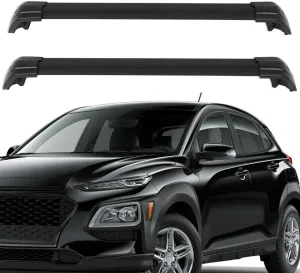 OCPTY Roof Rack Cross Bars Fit for Hyundai Kona 2018 2019 2020 2021 2022 Luggage Racks Rooftop Cargo Carrier Bag Luggage Kayak Canoe Bike Snowboard Skiboard