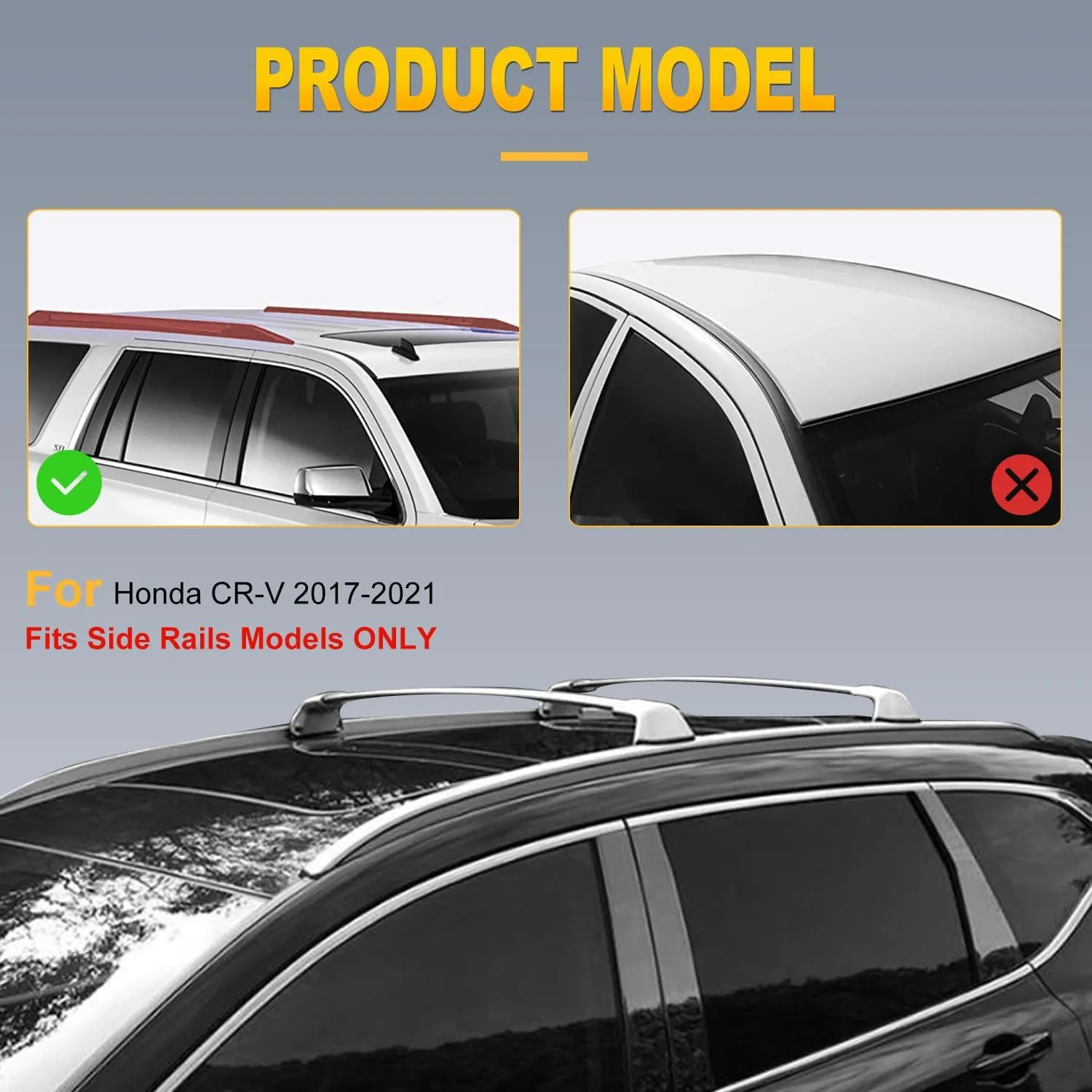 OCPTY Roof Rack Fit for Honda CR-V 2017-2021 Luggage Racks Rooftop Cargo Carrier Bag Luggage Kayak Canoe Bike Snowboard Skiboard