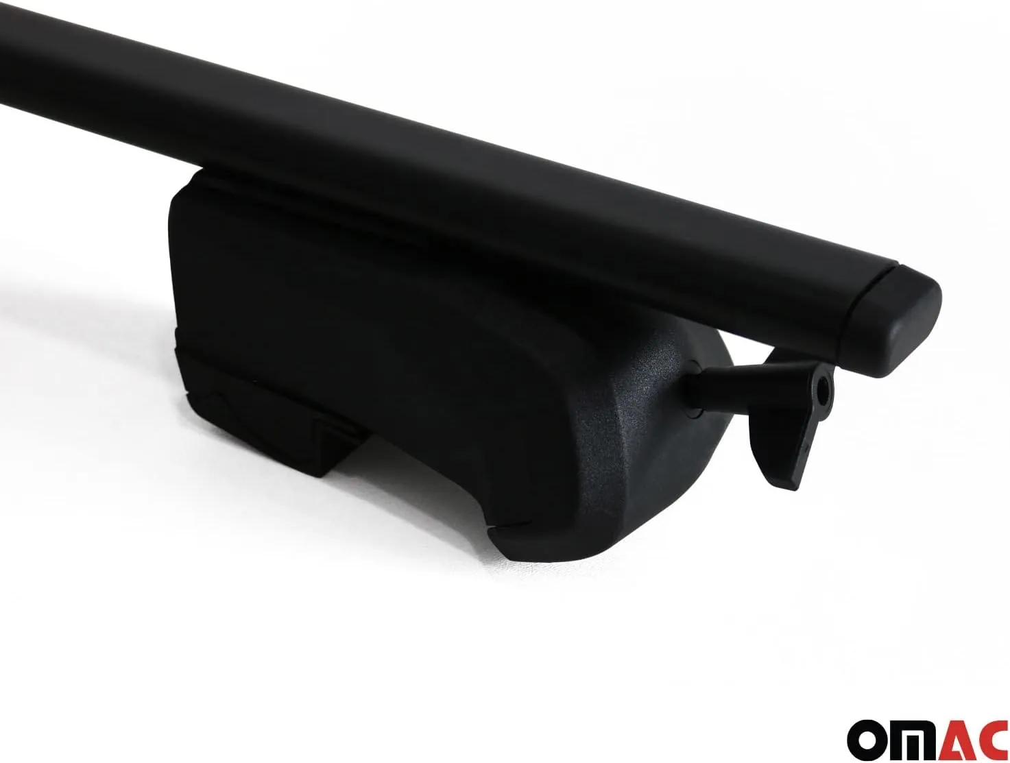 OMAC Roof Racks Carrier Cross Bars Iron for Volvo V60 Cross Country 2015-2024 Black Anti-Theft for Travel Kayak Canoe Surf Ski Snowboard Camping