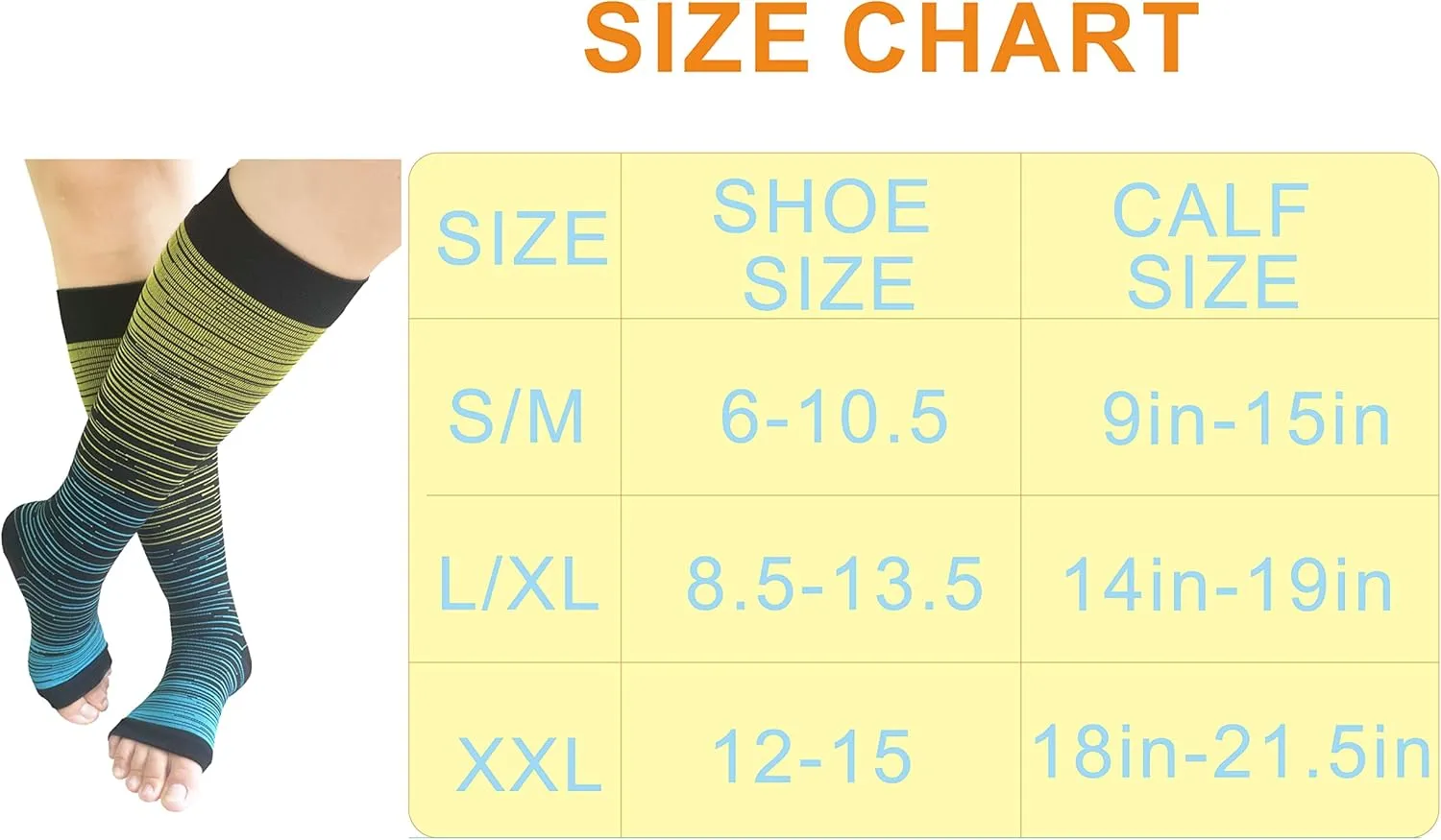 Open Toe Compression socks 3 Pairs Toeless Compression socks for Women Men