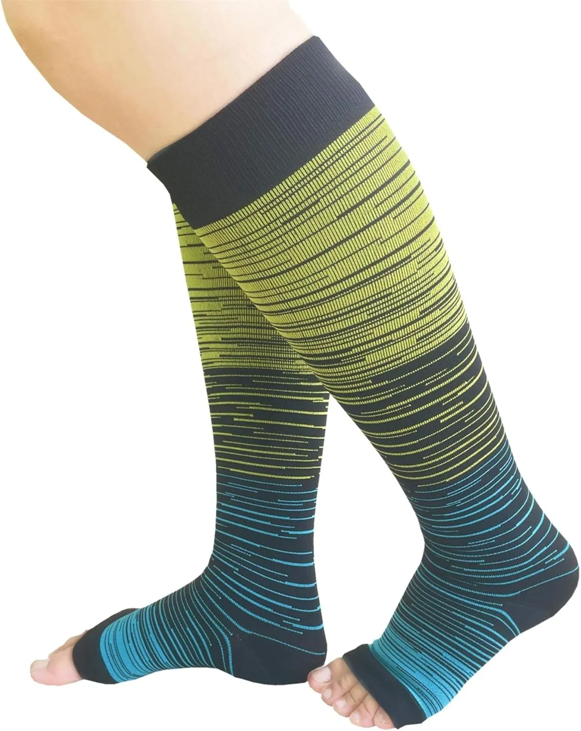 Open Toe Compression socks 3 Pairs Toeless Compression socks for Women Men