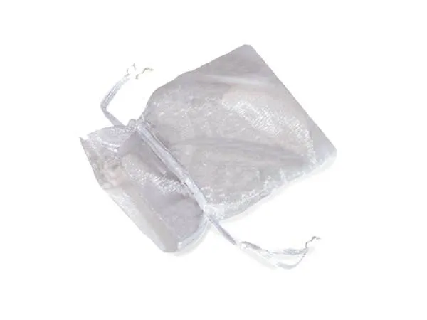 Organza Sheer Drawstring Bags: Coral Rose Pink / 10 Pack / 4x6"