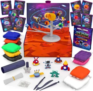 Original Stationery Mini Galaxy 3D Solar System Air Dry Clay Kit, 10 Bags of Air Dry Clay for Kids, 8 Fact Cards, Tools and More